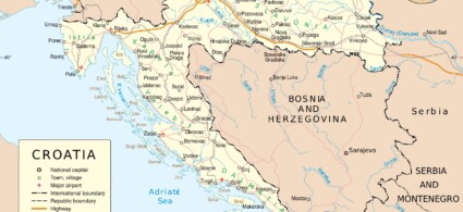 Mappa della Croazia